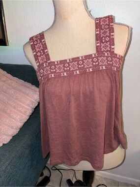 Women’s Small Lucky Brand Dusty Pink Loose Tank Top
